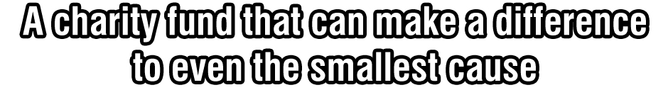 A charity fund that can make a difference to even the smallest cause